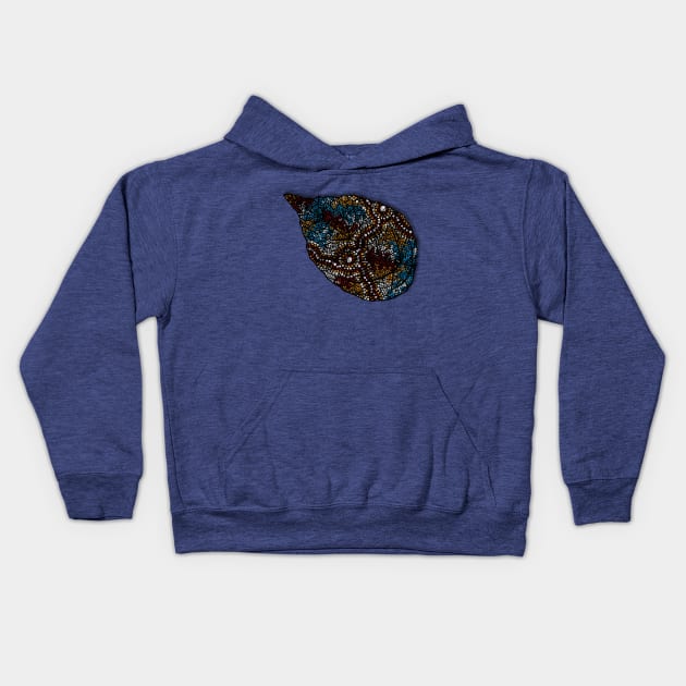 Aboriginal Art Authentic - Leaf Kids Hoodie by hogartharts